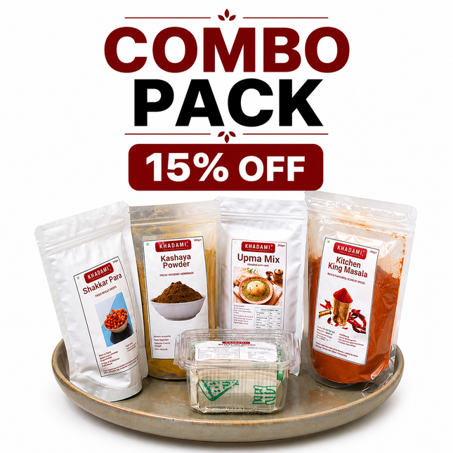 Special Combo Pack - Dry Fruit Laddu, Upma Mix, Kitchen King Masala, Shakkar Paare, Kashaya Powder